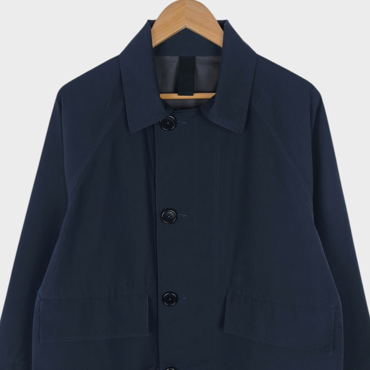 MHL MARGARET HOWELL Men's Navy Lightweight Waterproof Cotton/Linen Blouson Jacket