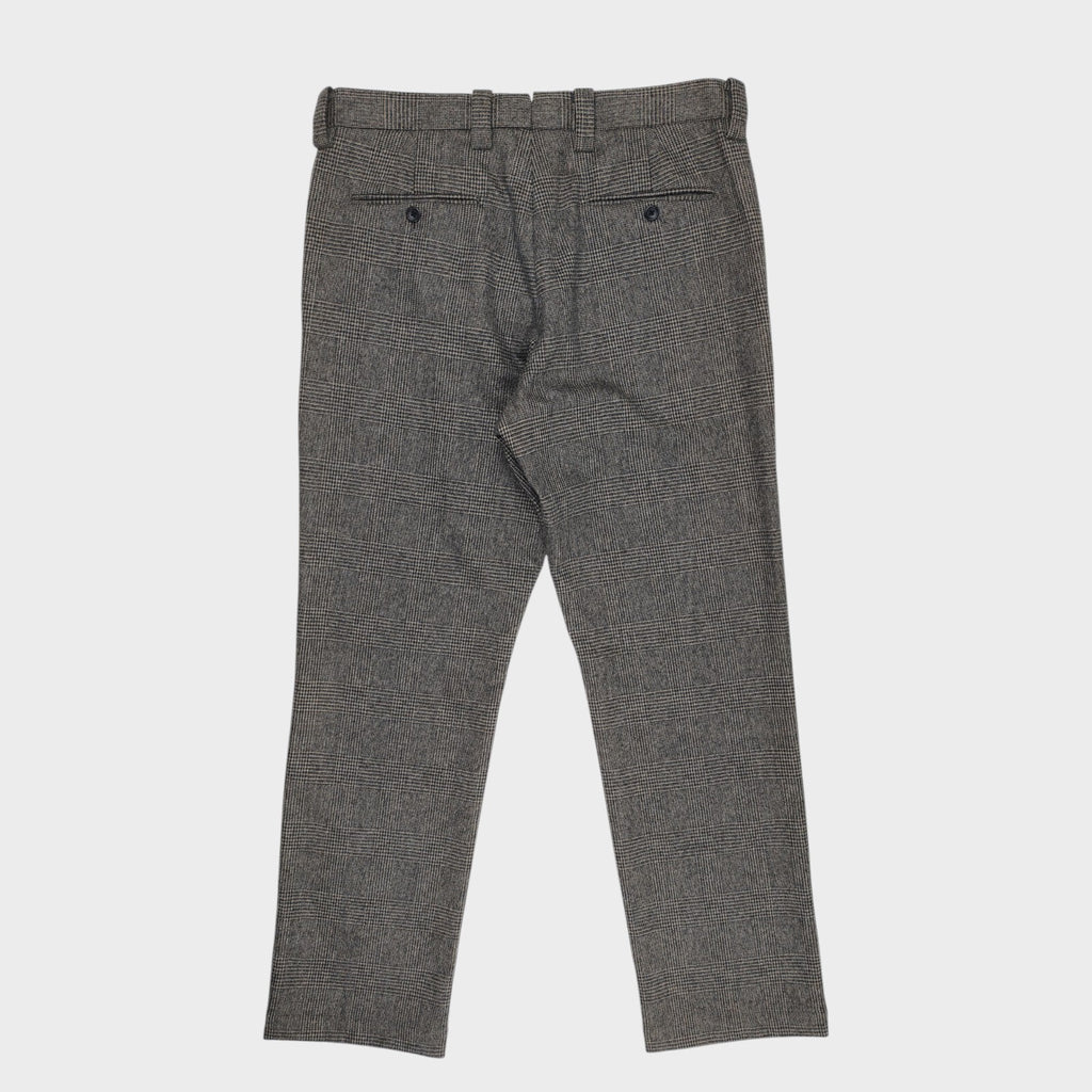 MARGARET HOWELL Men's Fox Brothers Grey Glen Check 100% Wool Trousers