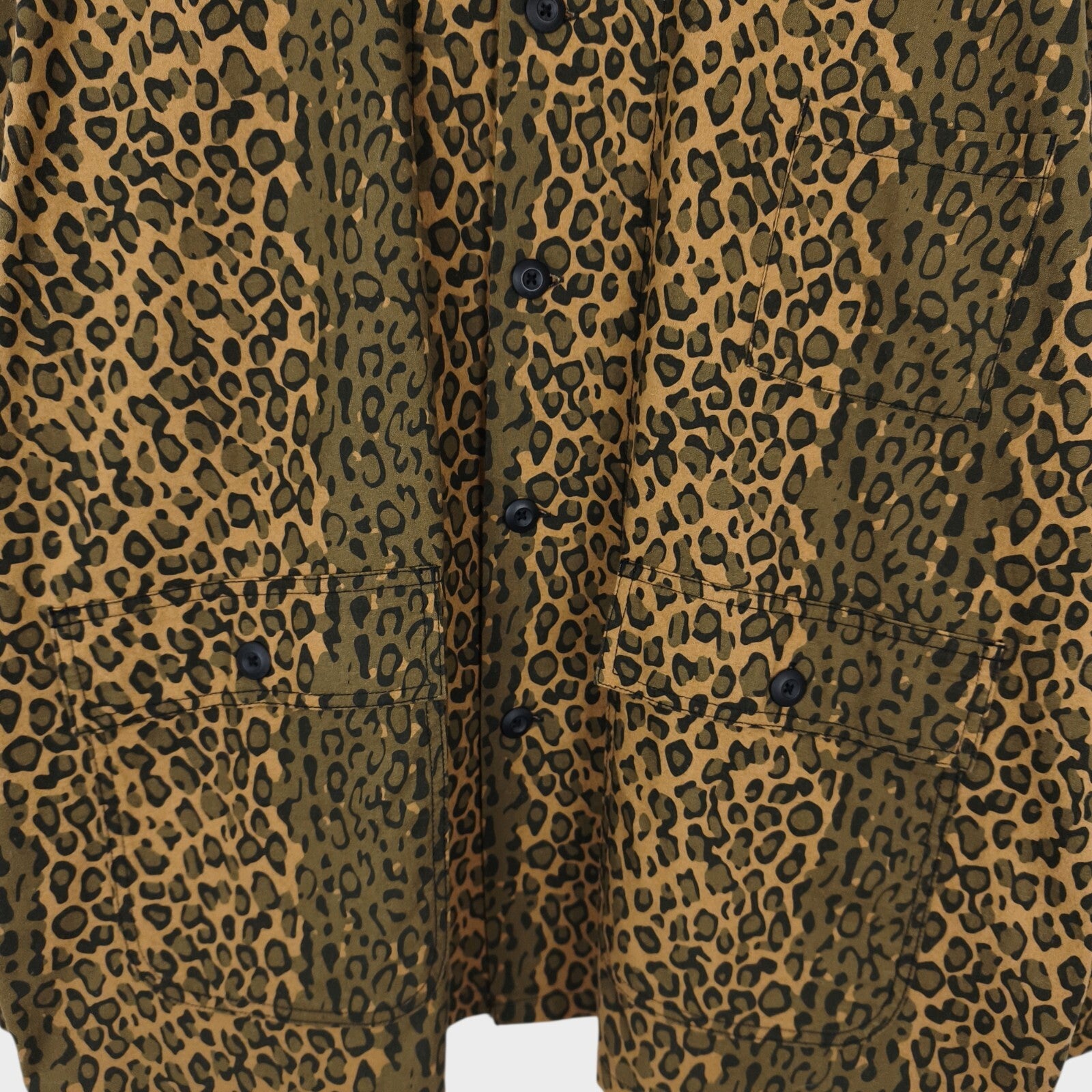 SOUTH2 WEST8 Men's Leopard Print Cotton Chore Jacket