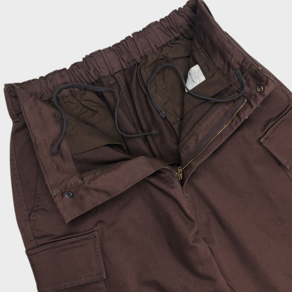 SAGE DE CRET x BEAMS PLUS Men's Dark Brown Cargo Trousers