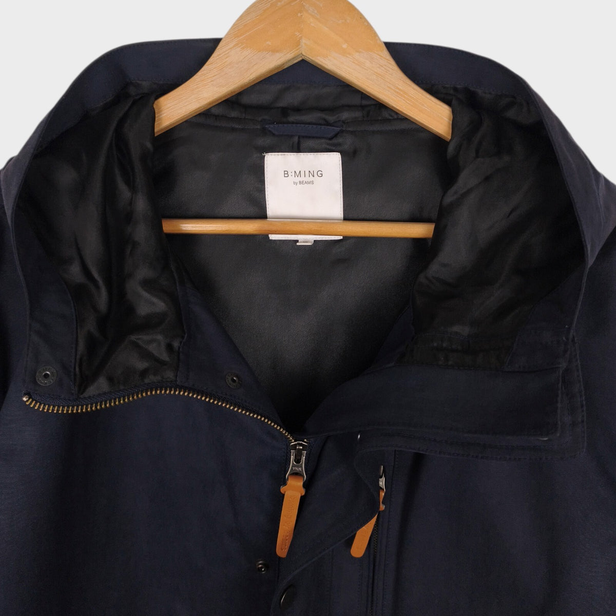 BEAMS B:MING Men's Navy Blue Waterproof Mountain Parka Jacket