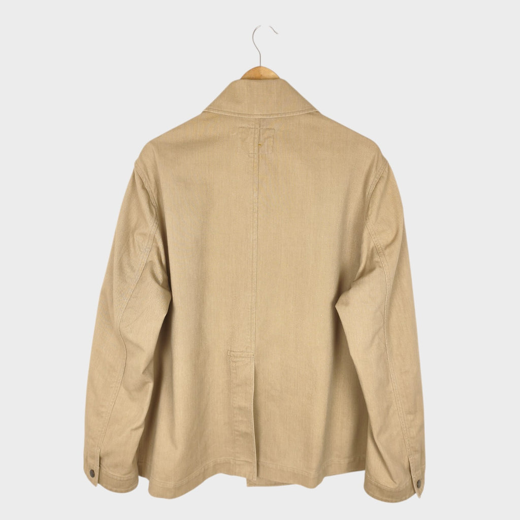 MHL MARGARET HOWELL Men's Beige Cotton Twill Chore Jacket