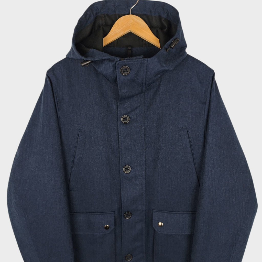 BEAMS B:MING Men's Navy Blue Waterproof Mountain Parka Jacket