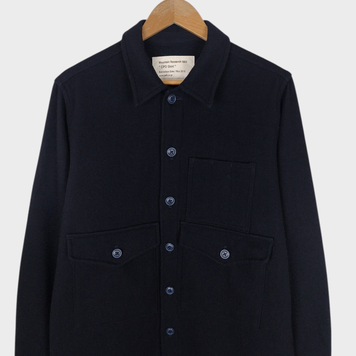 MOUNTAIN RESEARCH Men's Navy Made in Japan Wool Blend CPO Overshirt