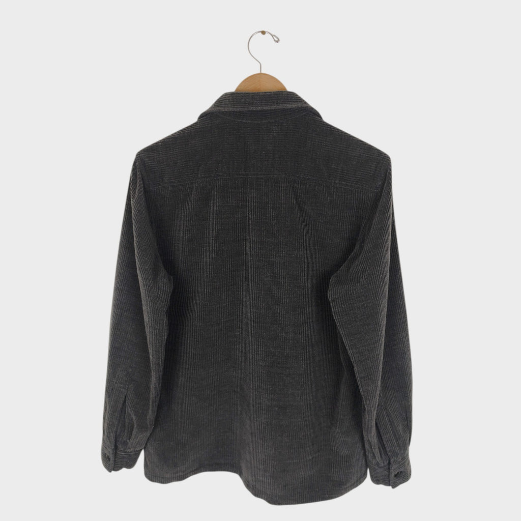 BEAMS PLUS Men's Dark Grey Wool Corduroy Chore Jacket