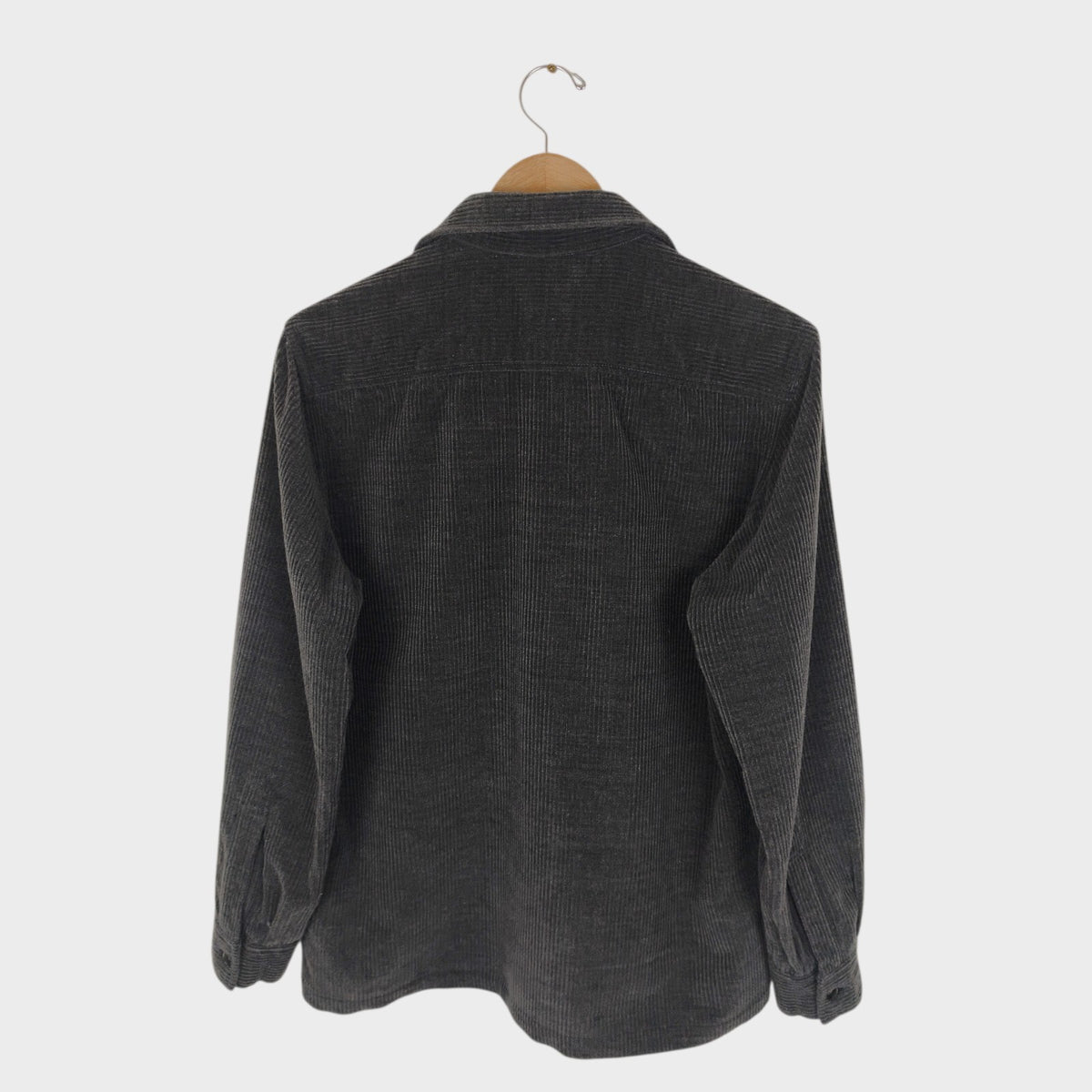 BEAMS PLUS Men's Dark Grey Wool Corduroy Chore Jacket