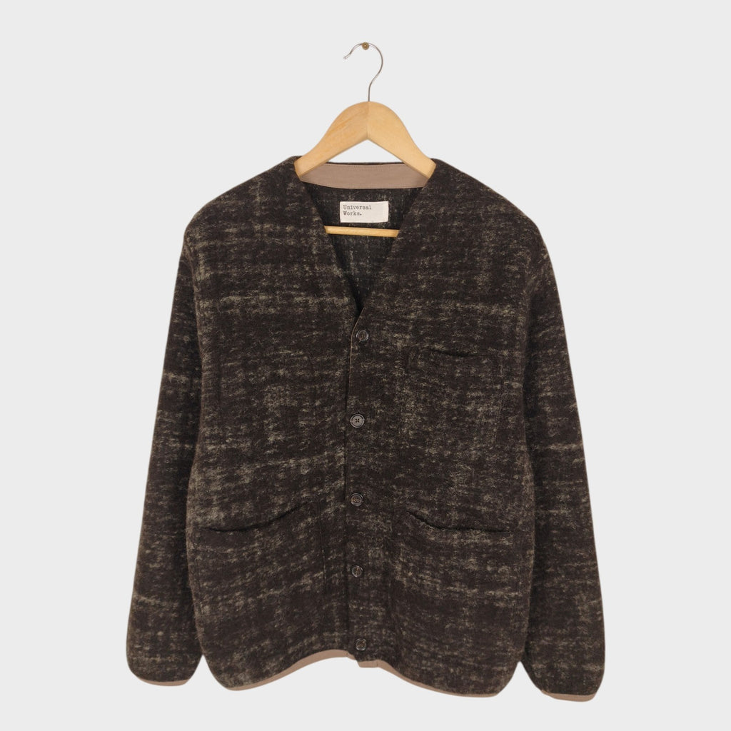 UNIVERSAL WORKS Men's Marble Wool Fleece Cardigan