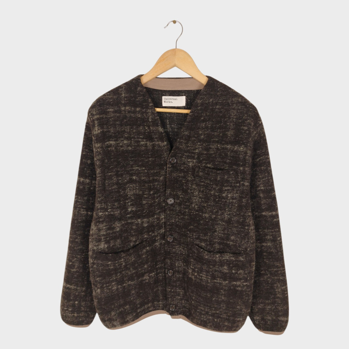 UNIVERSAL WORKS Men's Marble Wool Fleece Cardigan
