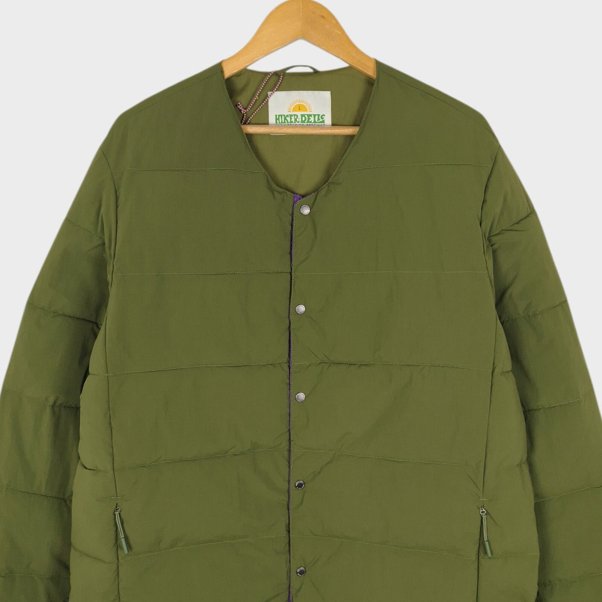 HIKERDELIC Men's Green Quilted Liner Puffer Jacket