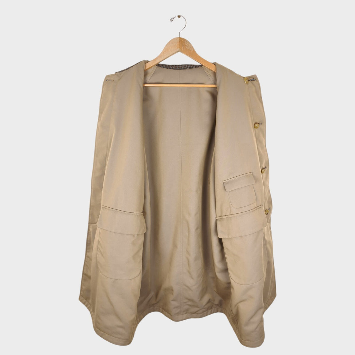 BEAMS PLUS Men's Dogtooth Heavyweight Reversible Balmacaan Coat