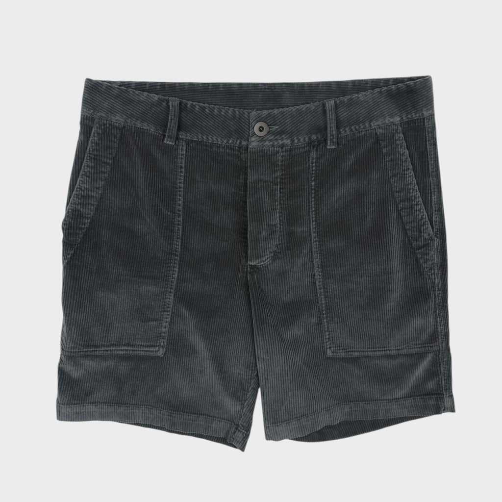 JAMES PERSE Men's Dark Grey Corduroy Cargo Shorts