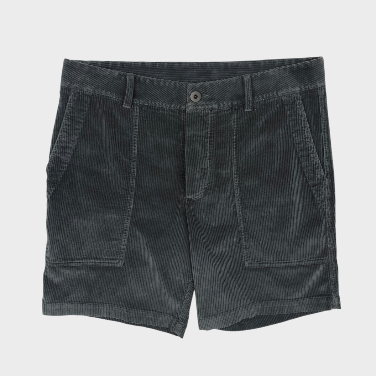 JAMES PERSE Men's Dark Grey Corduroy Cargo Shorts