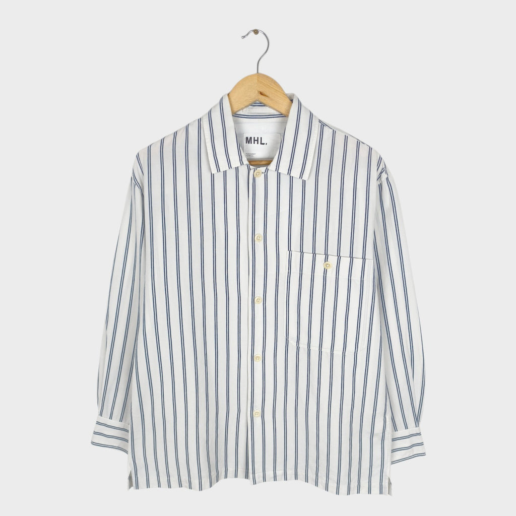 MHL MARGARET HOWELL Men's Striped Cotton Linen Shirt