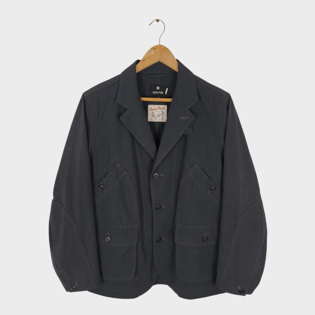 SNOW PEAK Men's Dark Grey Made in Japan Takibi Hunting Chore Jacket