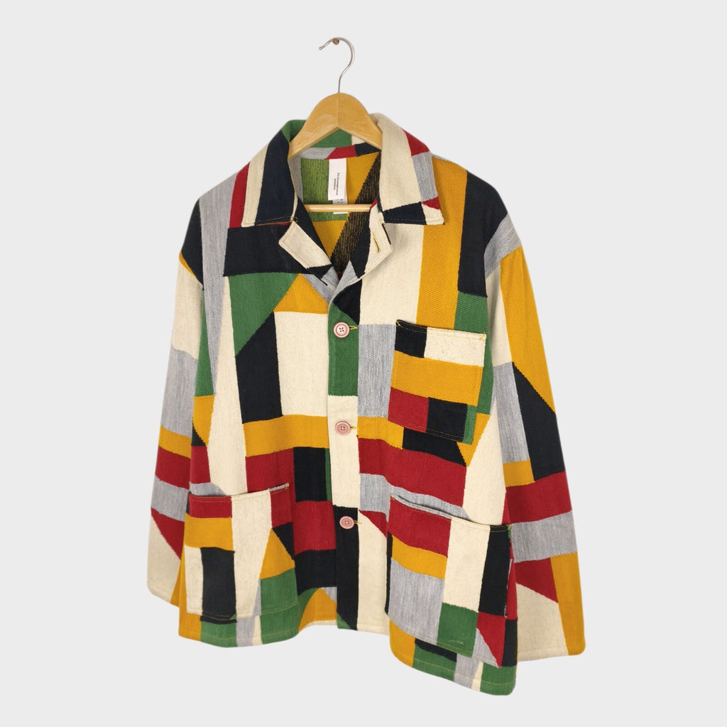 NICHE. Japan Men's Multicoloured Patchwork Switching Stitch Chore Jacket