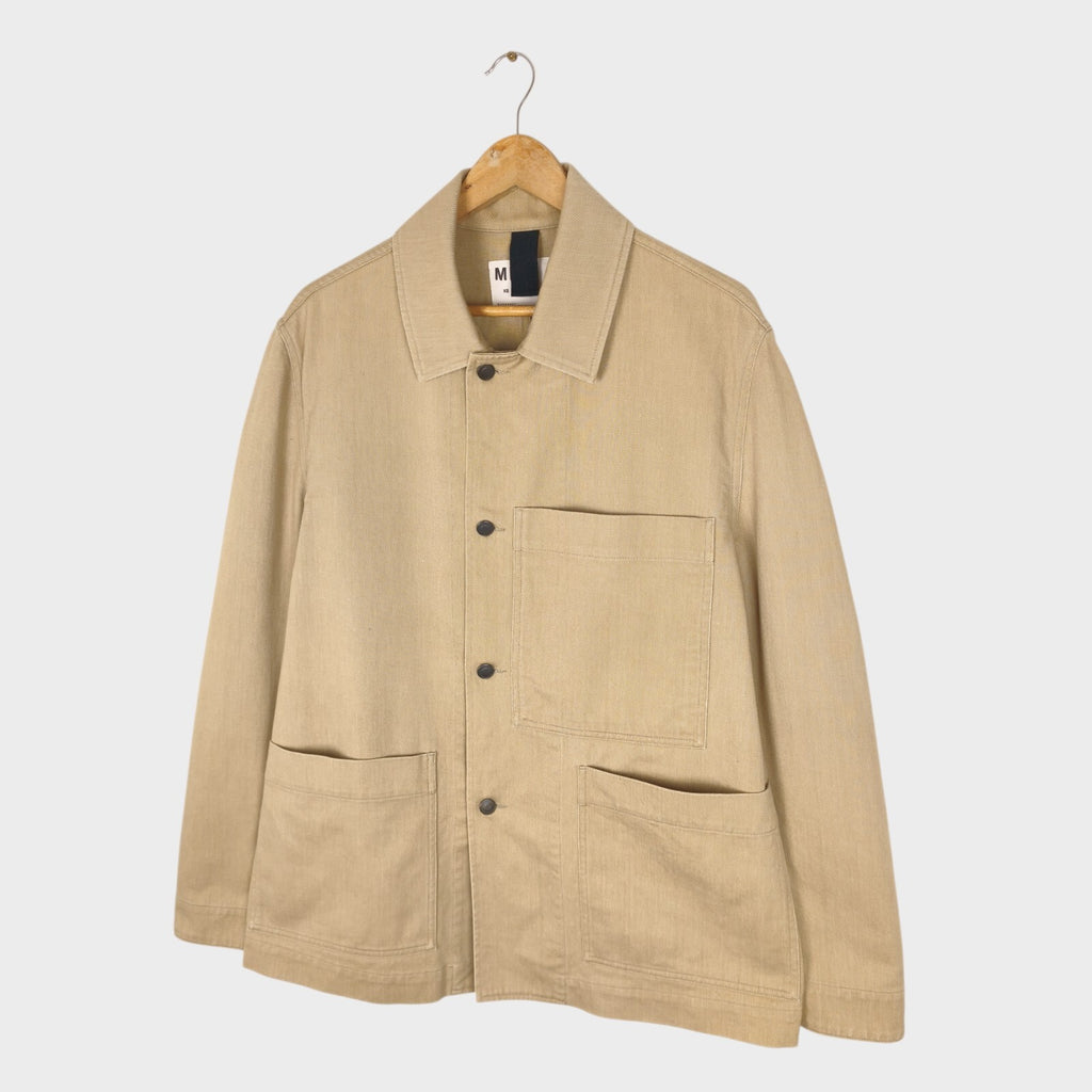 MHL MARGARET HOWELL Men's Beige Cotton Twill Chore Jacket