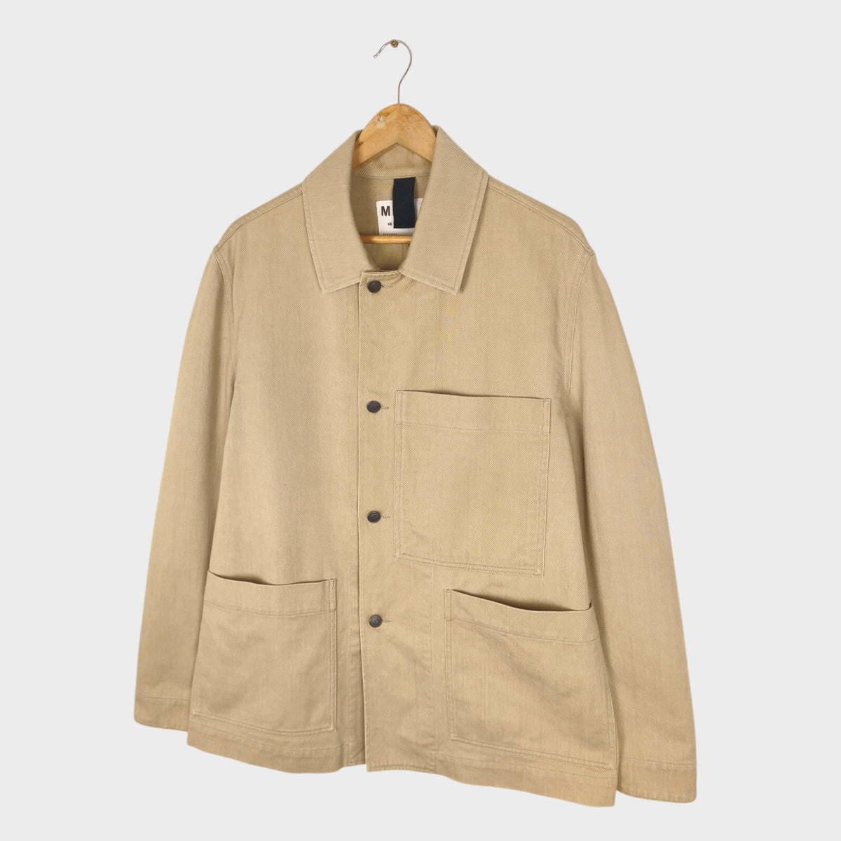 MHL MARGARET HOWELL Men's Beige Cotton Twill Chore Jacket