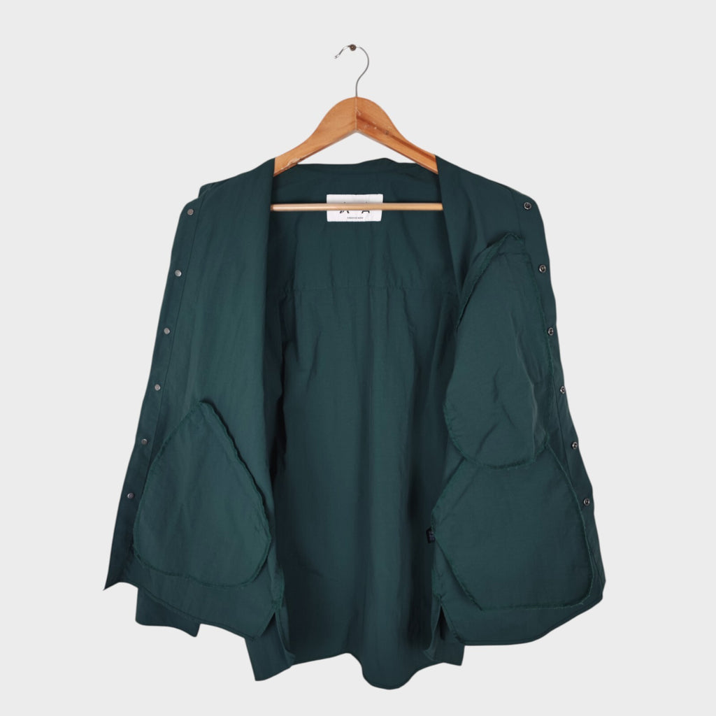 A+ TOKYO Men's Green Made in Japan Nylon Utility Jacket