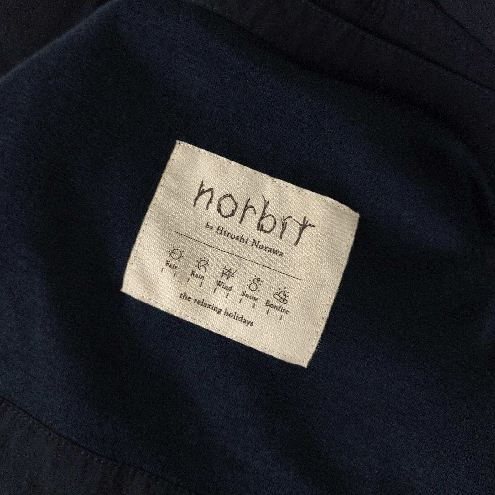 NORBIT BY HIROSHI NOZAWA Men's Navy Blue Nylon Utility Field Parka Jacket