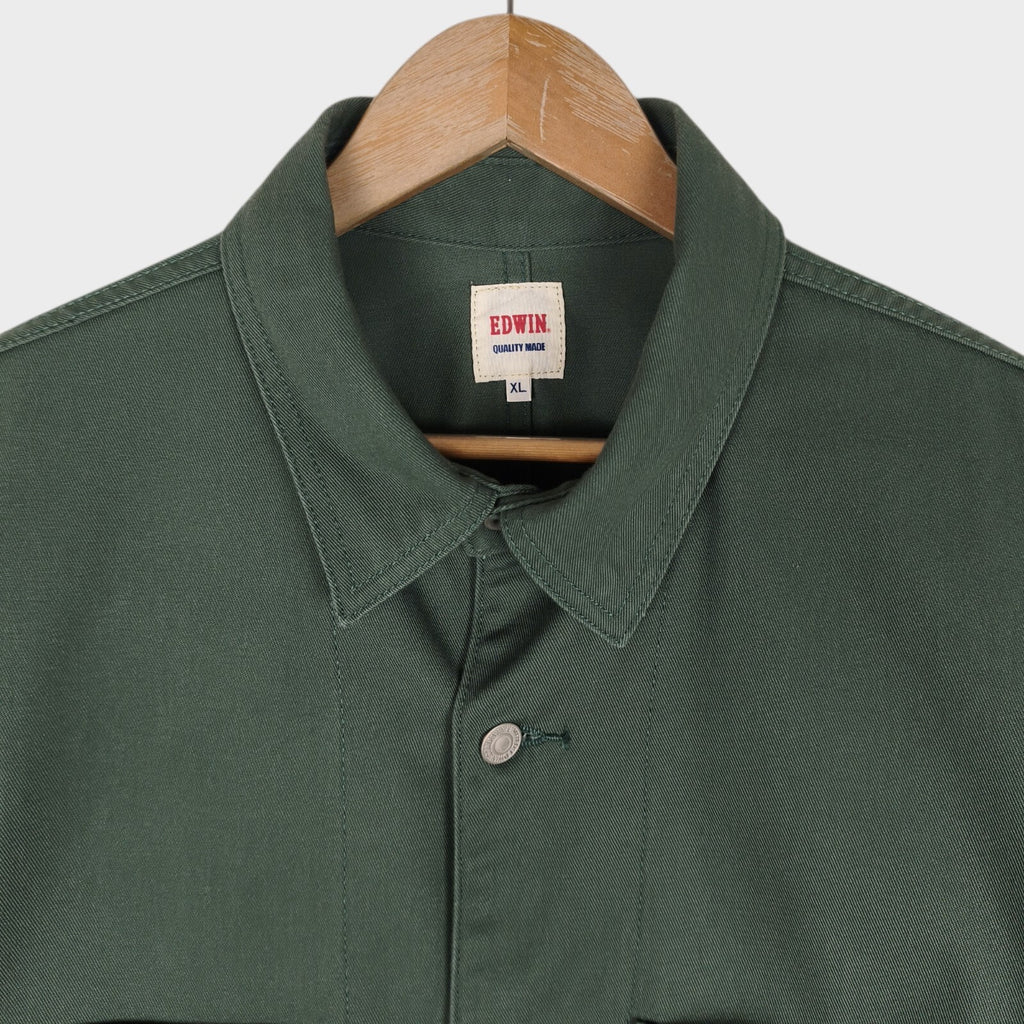 EDWIN Japan Men's Sage Green Cotton Twill Chore Jacket