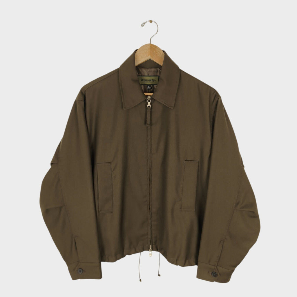 UNIFORM BRIDGE Men's Khaki Oversized Fit Single Blouson Jacket