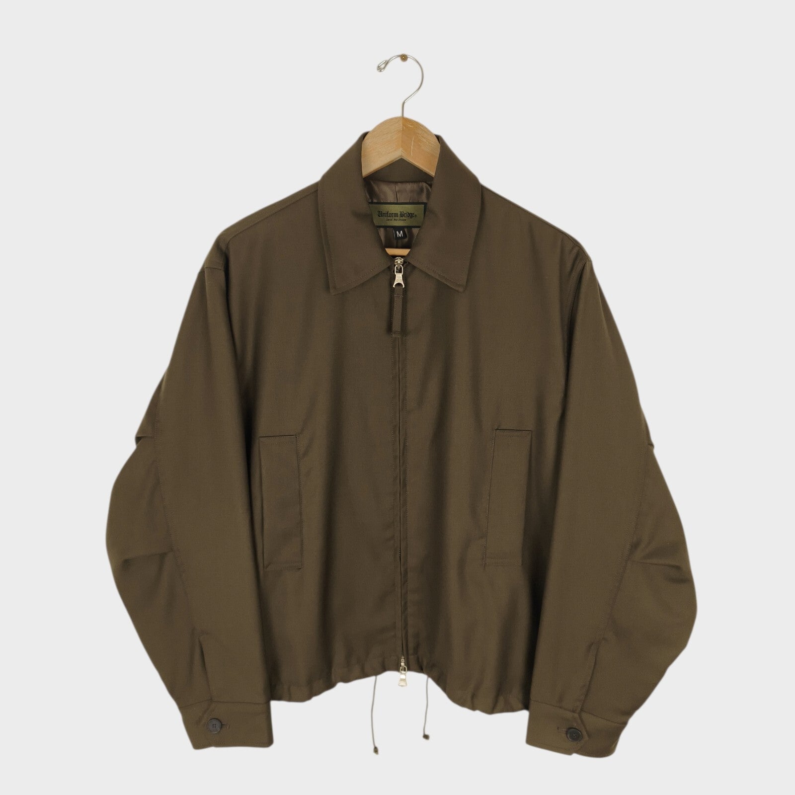 UNIFORM BRIDGE Men's Khaki Oversized Fit Single Blouson Jacket