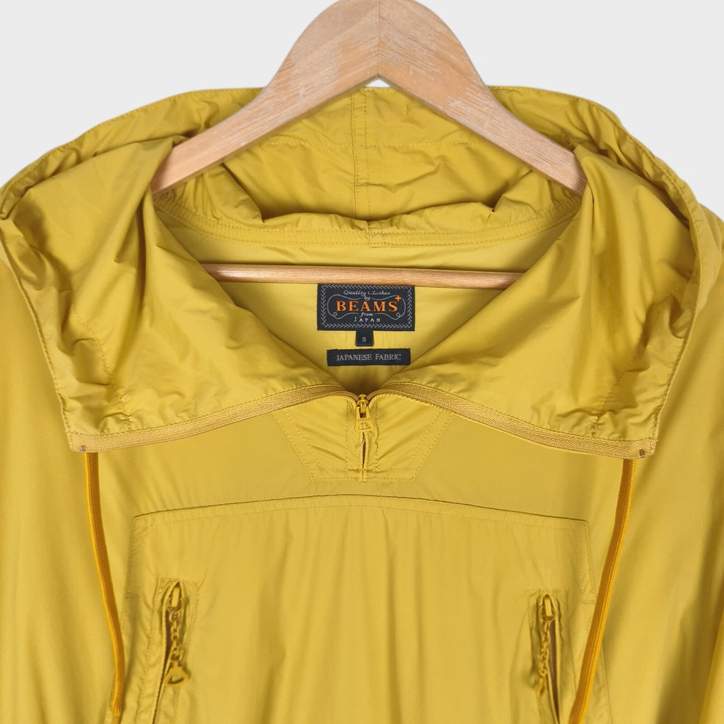 BEAMS PLUS Men's Yellow Oversized Fit Smock Anorak Parka Jacket