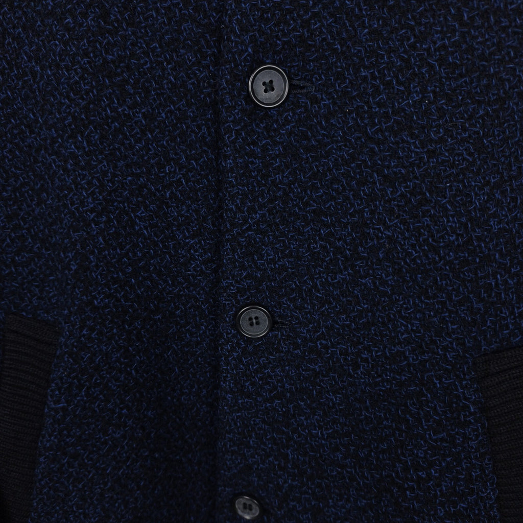 BLUE BLUE JAPAN Men's Made in Japan Indigo Blue/Black 100% Wool Weave Coat