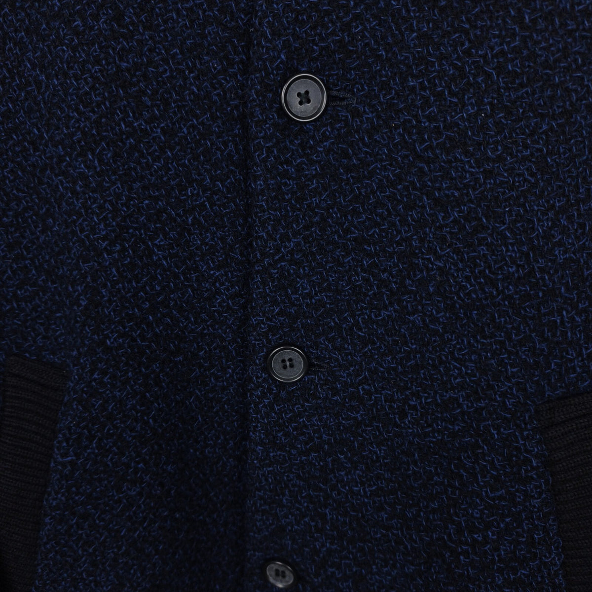 BLUE BLUE JAPAN Men's Made in Japan Indigo Blue/Black 100% Wool Weave Coat