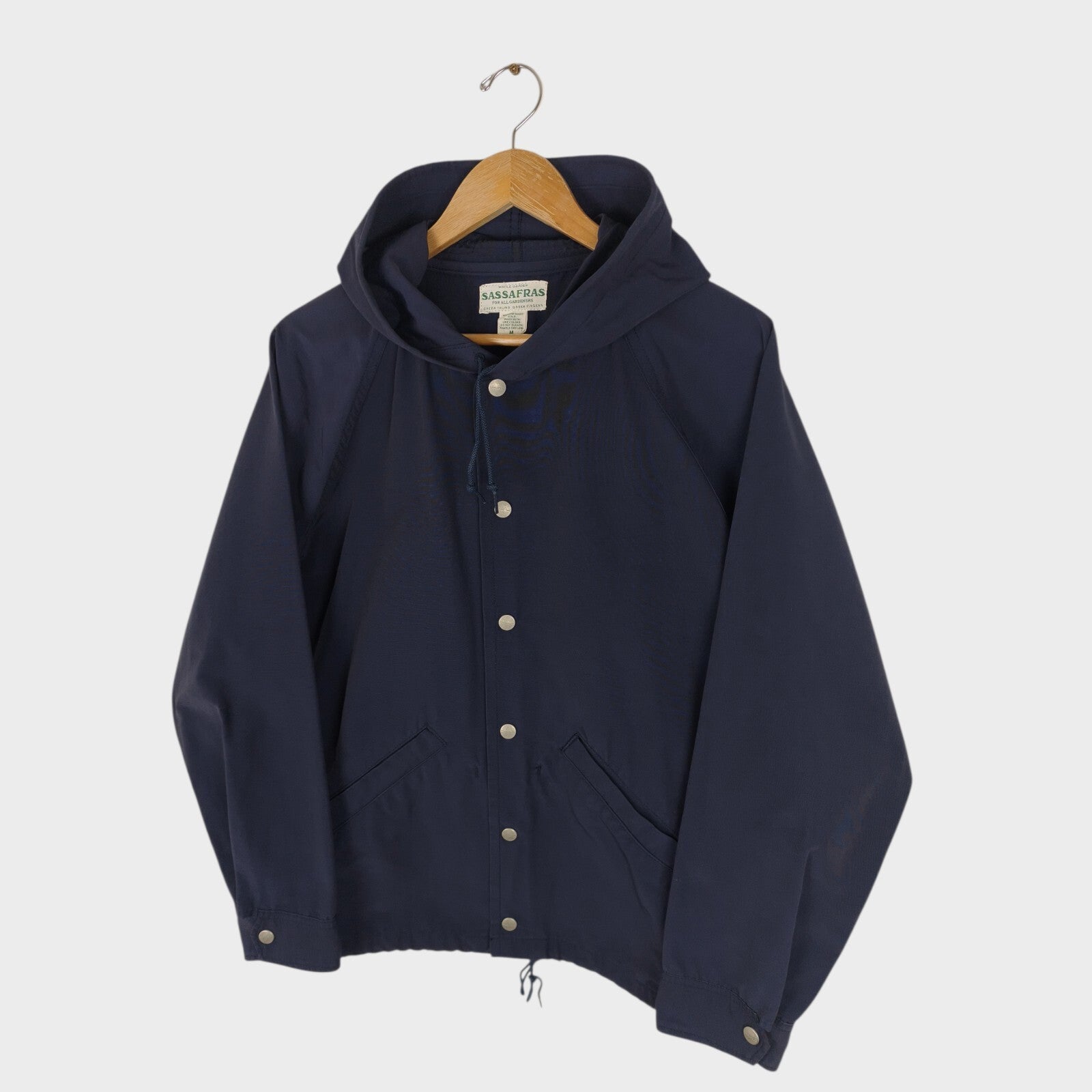SASSAFRAS Men's Made in Japan Navy Blue 60/40 Cotton Nylon Bud Breaker Jacket