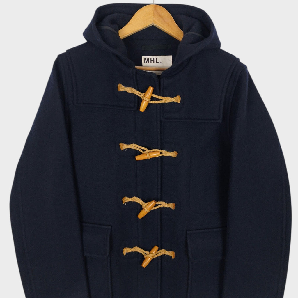 MHL MARGARET HOWELL Men's Navy Heavyweight Wool Blend Duffle Coat