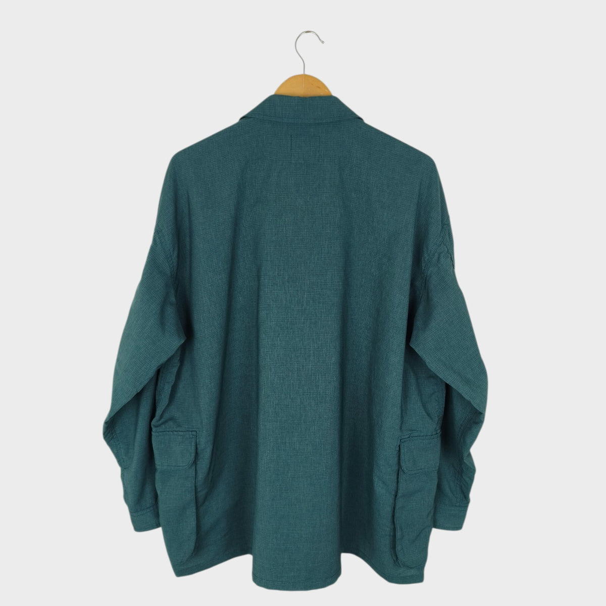 BEAMS Men's Teal Green Oversized Fit Lightweight Utility Fishing Jacket
