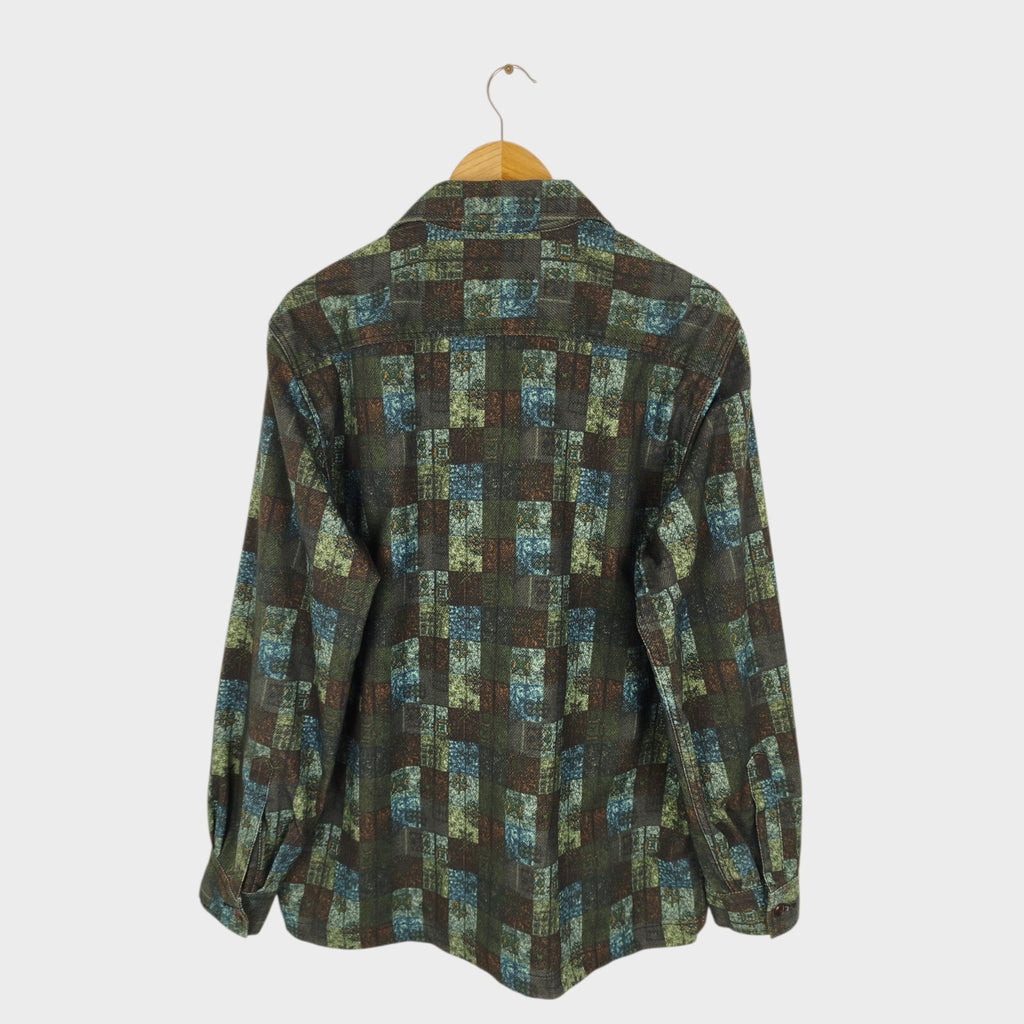 BEAMS PLUS Men's Multicoloured Patchwork Print Komatsu Chore Jacket