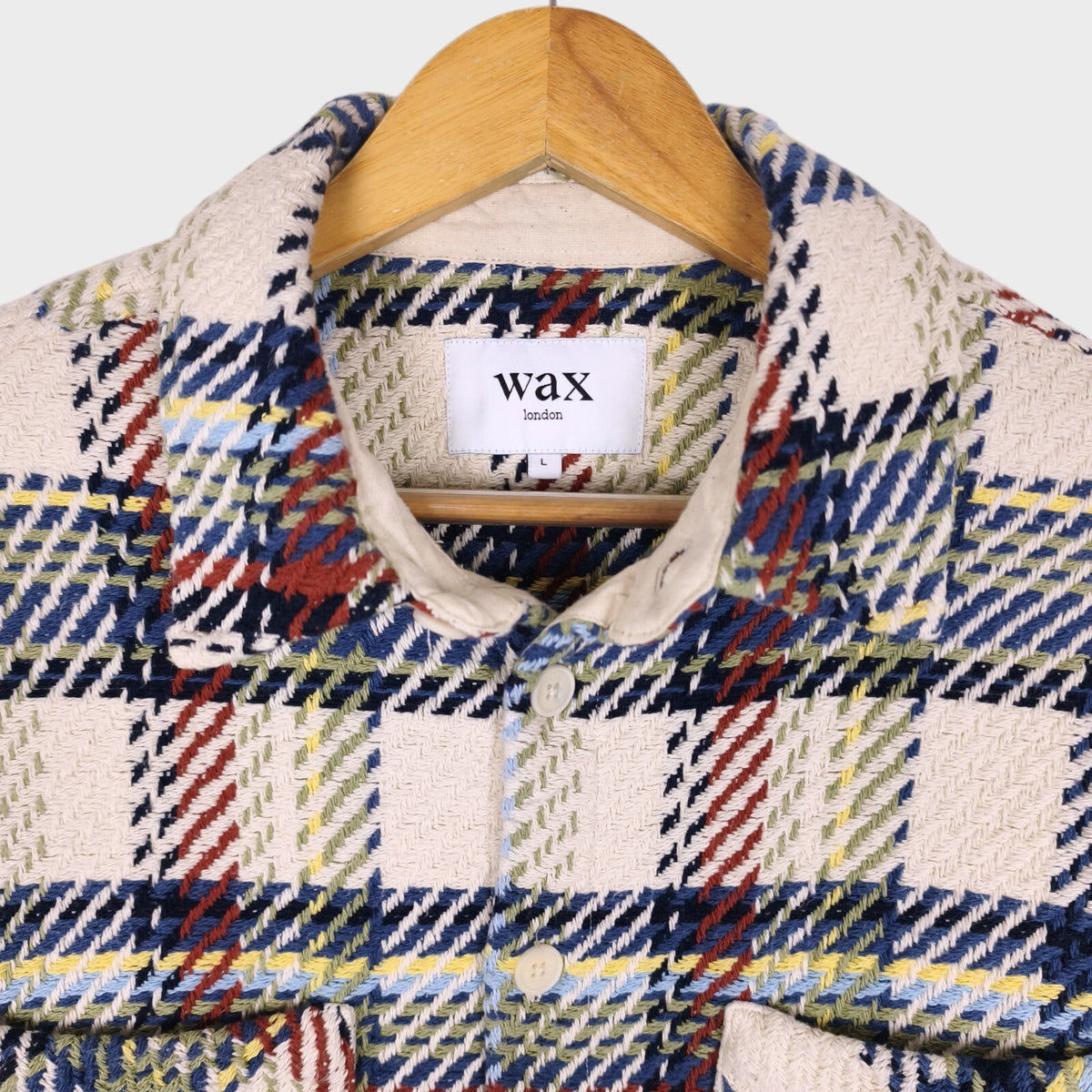 WAX LONDON Men's Multicoloured Check Whiting Overshirt
