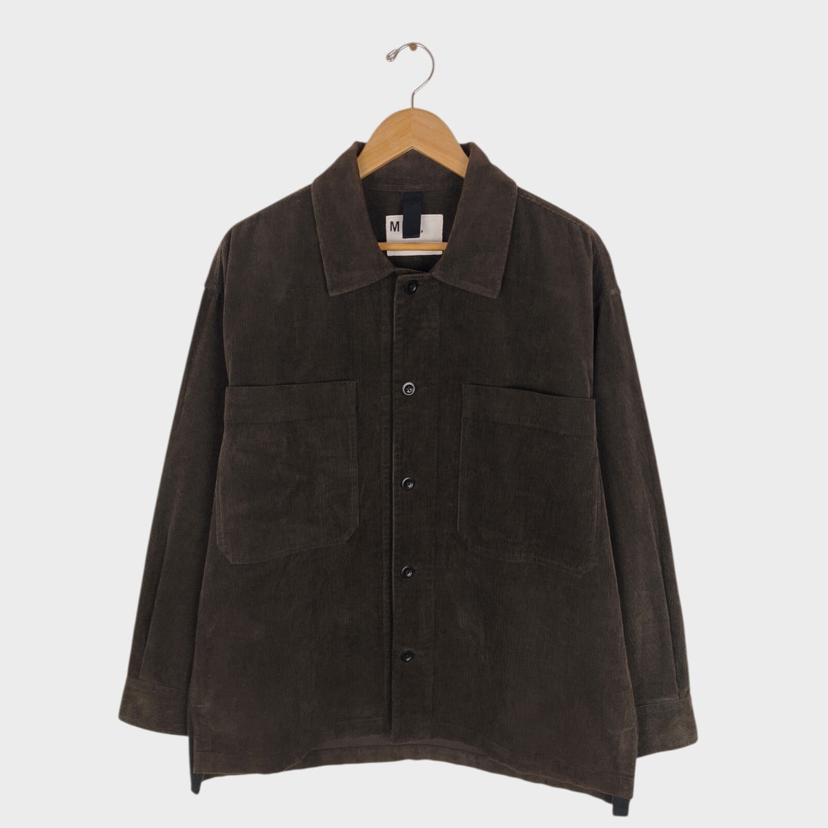 MHL MARGARET HOWELL Men's Dark Brown Corduroy Overshirt