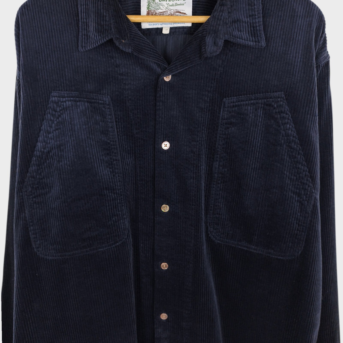 GARBSTORE Men's Navy Cotton/Viscose Corduroy Utility Overshirt