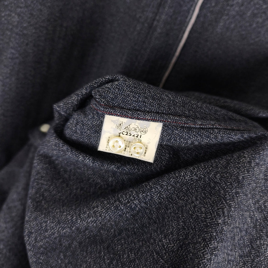 SUGAR CANE Men's Made in Japan Dark Blue Melange Work Shirt