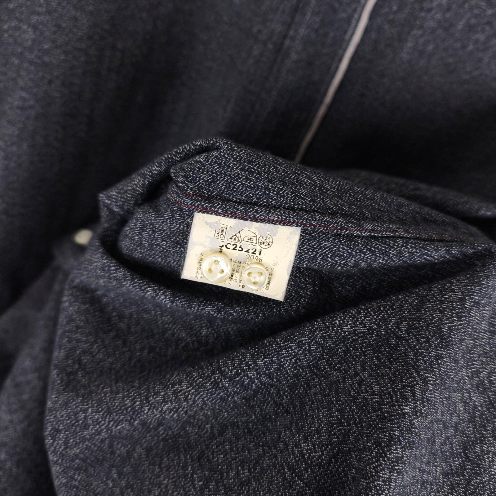 SUGAR CANE Men's Made in Japan Dark Blue Melange Work Shirt
