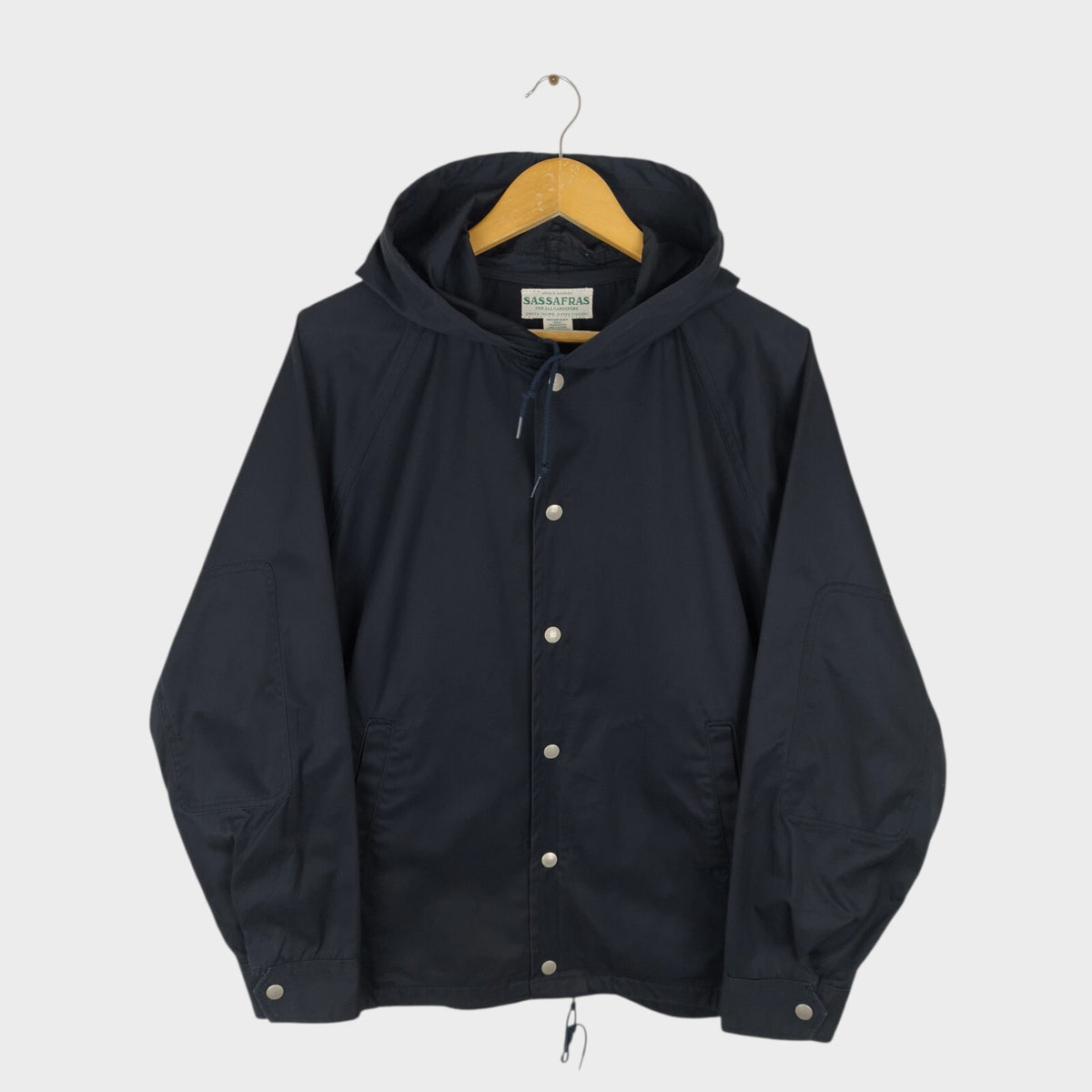 SASSAFRAS Men's Made in Japan Navy 100% Cotton Bud Breaker Jacket
