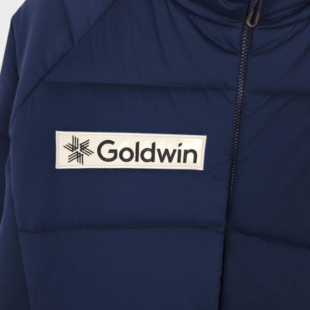 GOLDWIN Men's Navy Blue Made in Japan GB Snowsport Hybrid MIddle Jacket