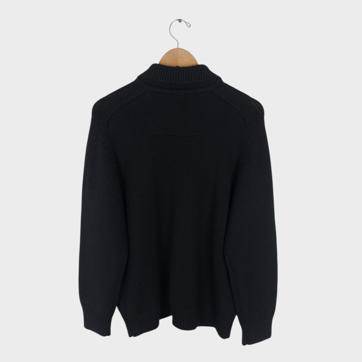 MHL MARGARET HOWELL Men's Black 100% Wool Heavyweight Cardigan Jacket