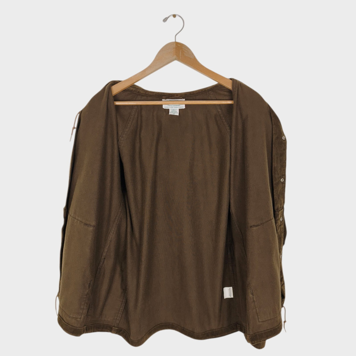 SASSAFRAS Men's Made in Japan Brown Corduroy Bud Breaker Jacket