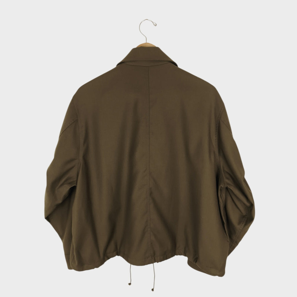 UNIFORM BRIDGE Men's Khaki Oversized Fit Single Blouson Jacket