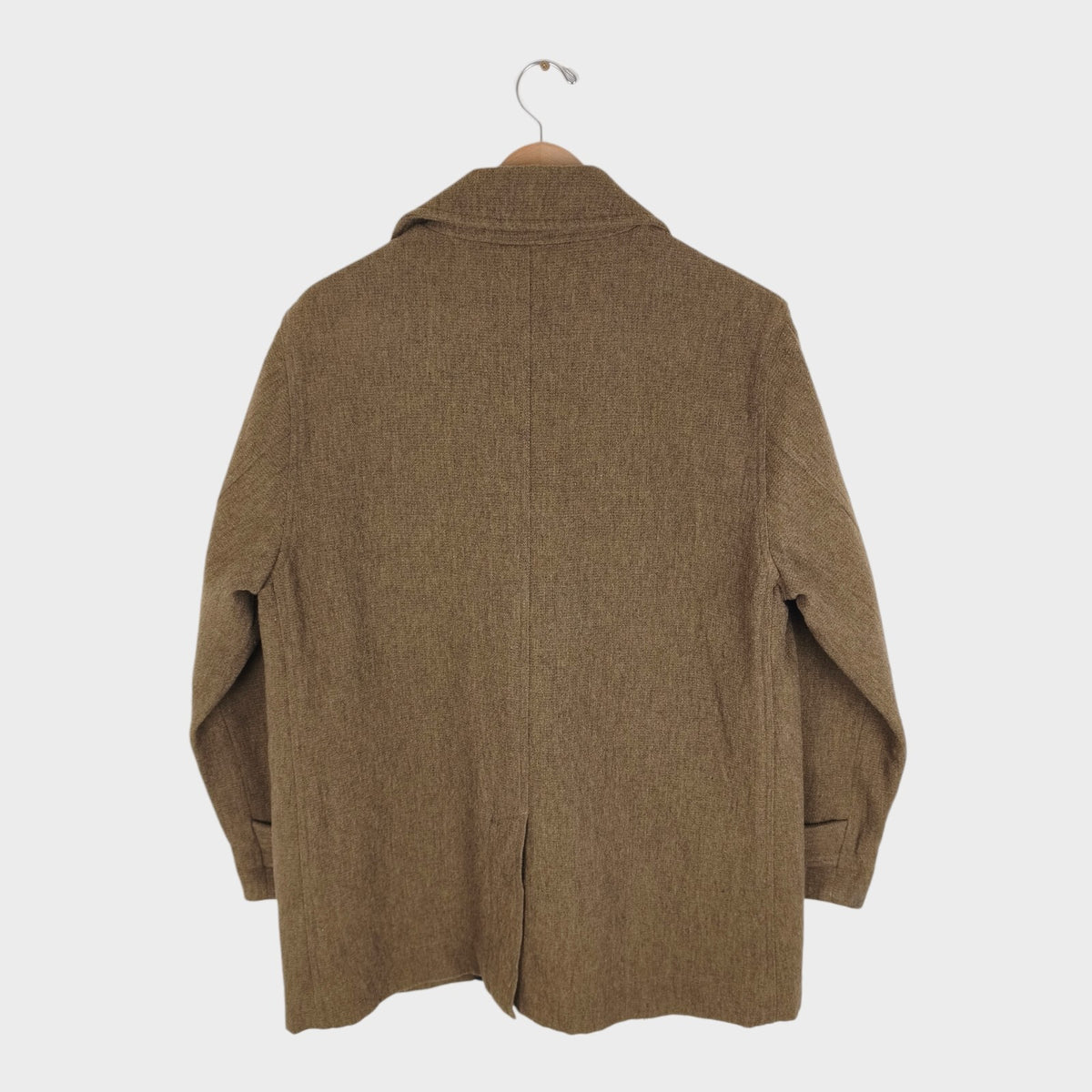 MHL MARGARET HOWELL Women's Olive Green Wool Linen Blend Coat Jacket
