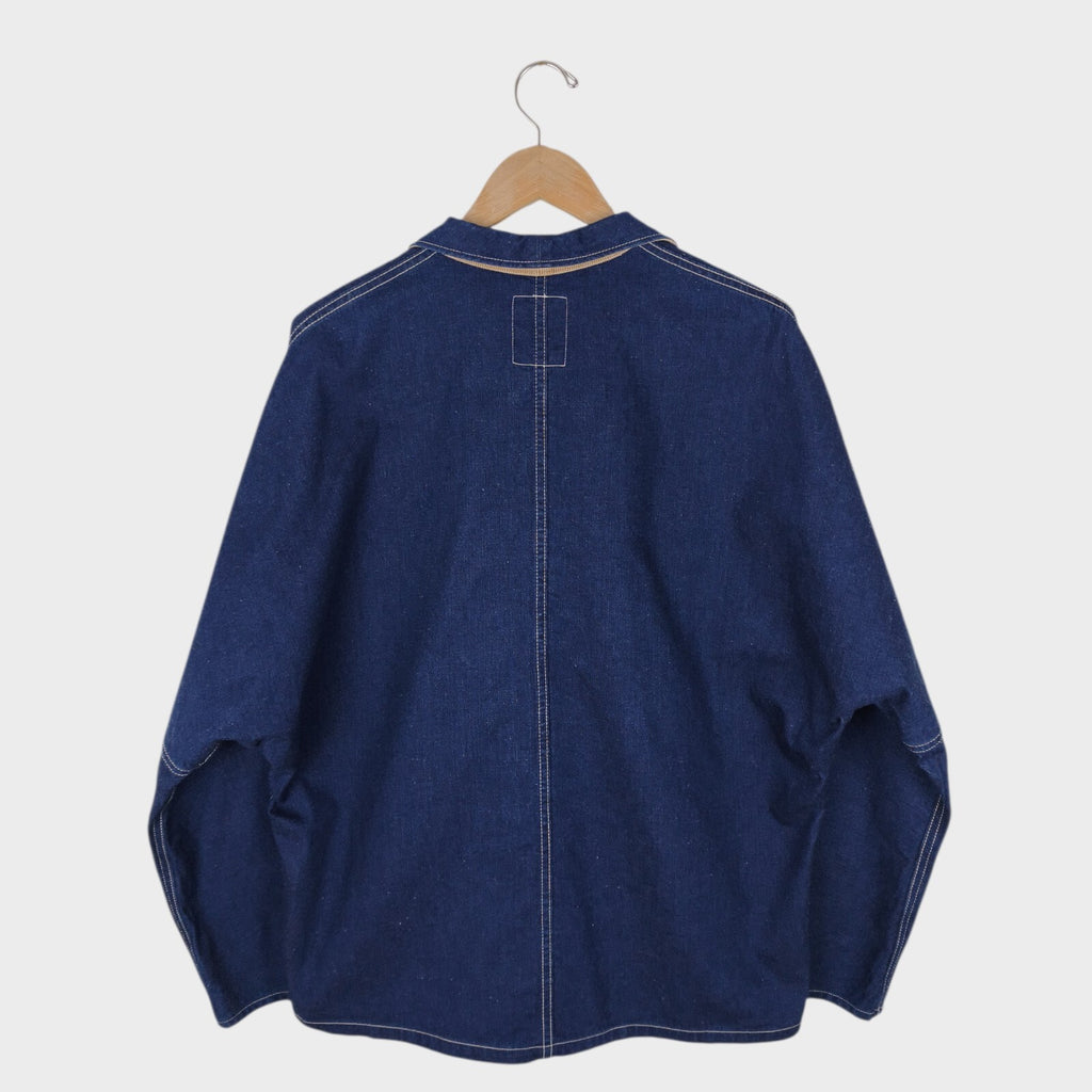 H.UNIT Men's Made in Japan Blue Denim Double-Breasted Chore Jacket