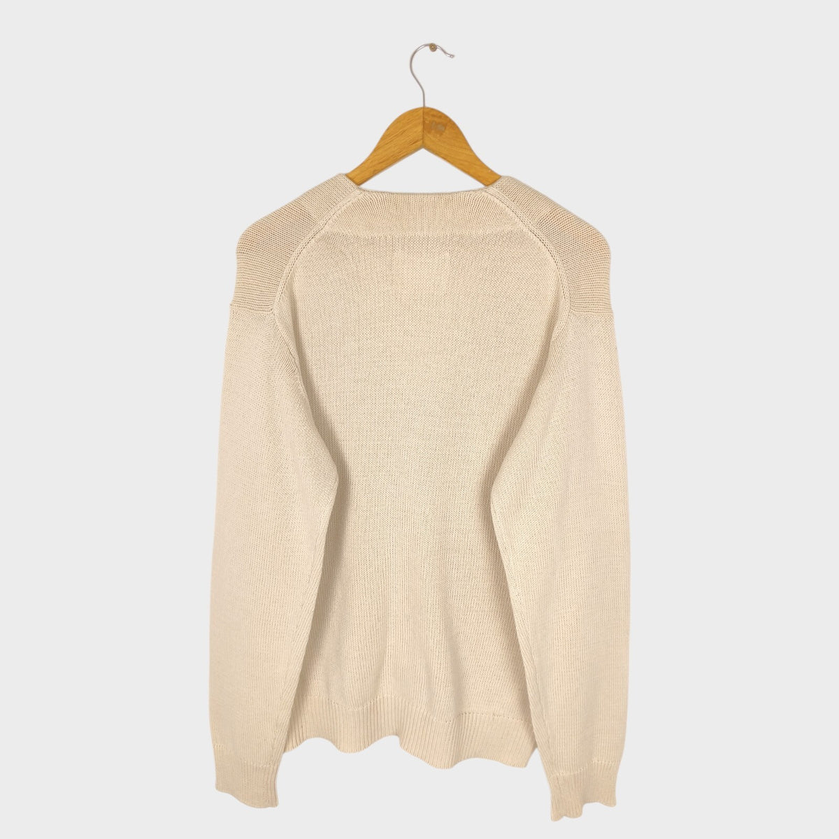 MHL MARGARET HOWELL Men's Cream 100% Cotton Knit Cardigan