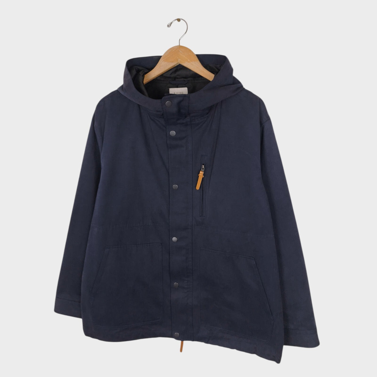 BEAMS B:MING Men's Navy Blue Waterproof Mountain Parka Jacket