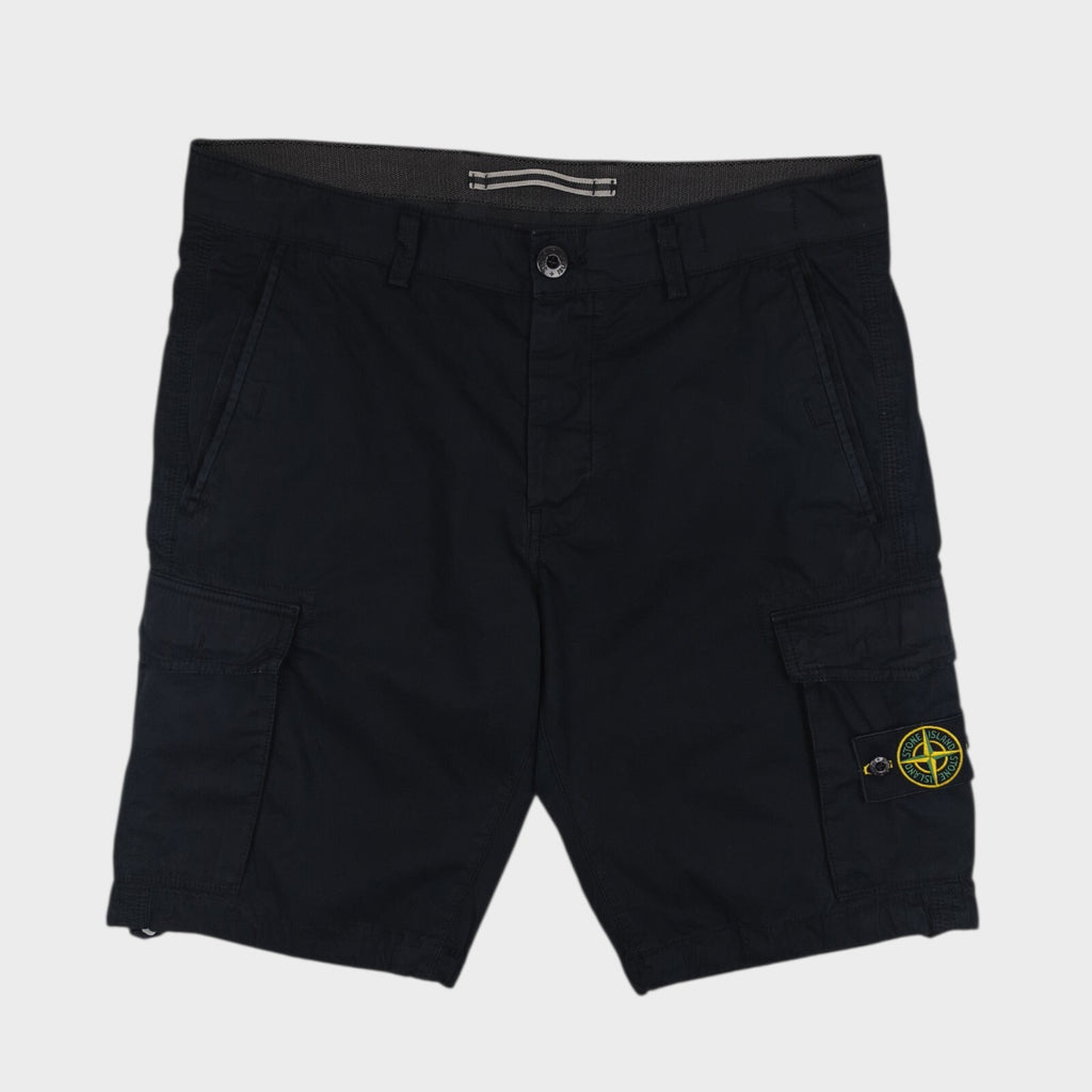 STONE ISLAND Men's Black Garment Dyed Type SL Cargo Shorts