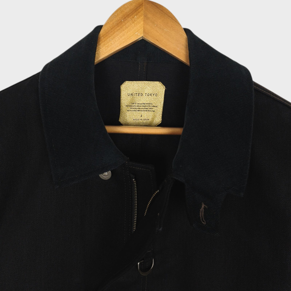 UNITED TOKYO Men's Made in Japan RAF MK3 Rigid Denim Flight Blouson Jacket