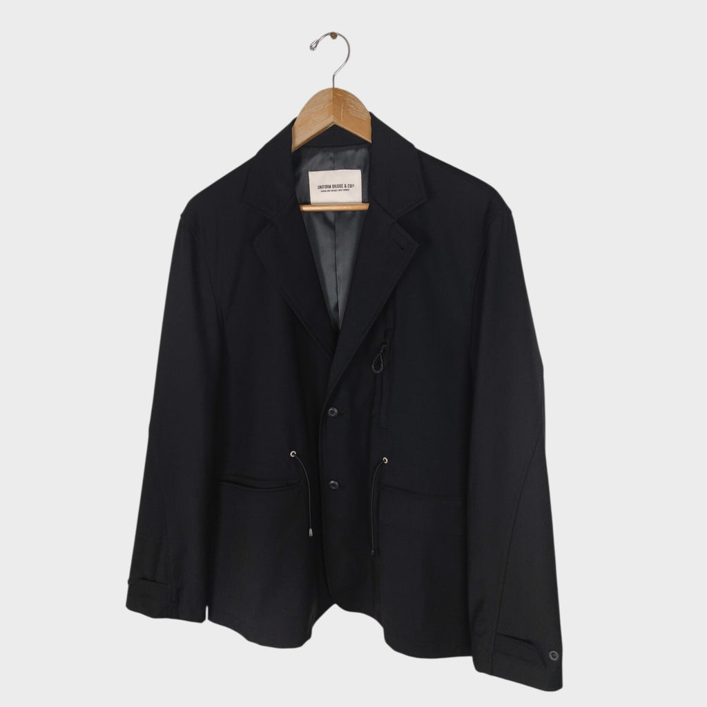 UNIFORM BRIDGE Men's Black AE Uniform Blazer Chore Jacket